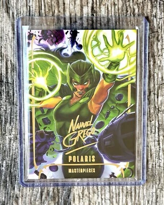 2024 SKYBOX MARVEL MASTERPIECES POLARIS NEHUEL GREGO GOLD SERIES SIGNATURES #65 - Image 1 of 2