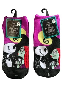 The Nightmare Before Tim Burton Disney Christmas Socks 2 Pairs Women’s 4-10 - Picture 1 of 3
