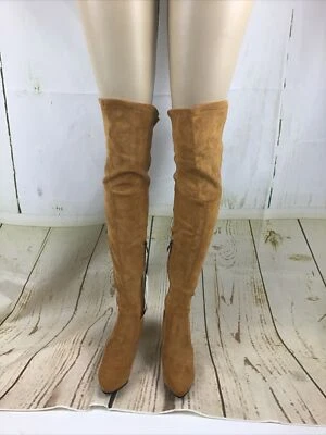 Botas Shoe'N Tale Marrón Imitación Gamuza Tacón Elastizadas Sobre la Rodilla Talla 9M US/41 UE Foto 1 de 4