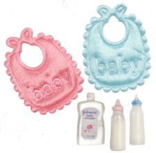 Baby Set, Doll House Miniatures Nursery Accessory 1.12 Scale