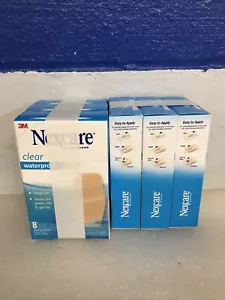 Nexcare Clear Waterproof Bandages Knees / Elbows 8 Count Boxes Lot Of 6 New - Picture 1 of 5