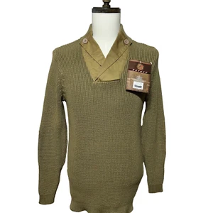 Rothco WWII Mechanics Sweater Mens Medium Green Waffle Knit Thermal Reproduction - Picture 1 of 12