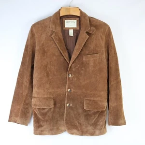 ORVIS BROWN PECCARY SUEDE BLAZER SPORT COAT JACKET MEN’S 44 LARGE - Picture 1 of 5