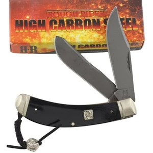 Rough Rider High Carbon Steel Bow Trapper Pocket Knife RR1572 Black G10 Handle - Picture 1 of 3