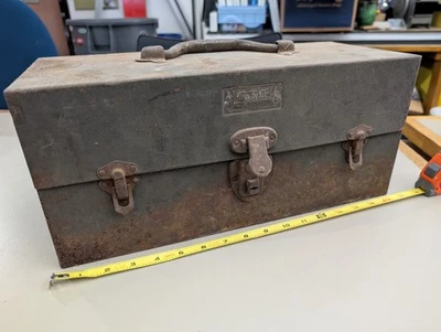 VINTAGE Kennedy Kits BigHorn Line Metal Machinist Tool Box - Green 16.5x7 - Image 1 of 4