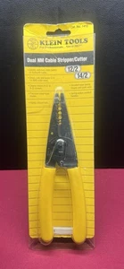 KLEIN Tools Dual NM Cable Stripper/Cutter - Yellow (No. 1412) USA Made New Op Bx - Picture 1 of 3