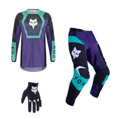Fox MX Combo Hose Shirt 180 COLLECT lila Motocross Set Dirtpaw Handschuhe E - Bild 1 von 4