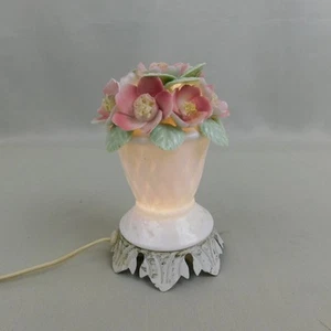 Vintage Aladdin Giftware Ceramic Floral Rose Bouquet Night Light Lamp #C332 - Picture 1 of 9