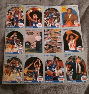 1990 NBA Hoop Nets Derrick Colemon Mookie Blaylock Derrick Gervin - Picture 1 of 4