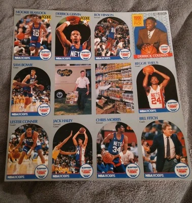 1990 NBA Hoop Nets Derrick Colemon Mookie Blaylock Derrick Gervin - Image 1 of 4