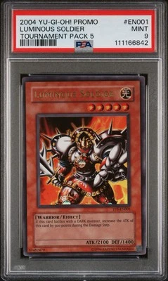 2004 Yu-Gi-Oh! Luminous Soldier Tournament Pack 5 TP5 Ultra Rare PSA 9 - Image 1 of 2