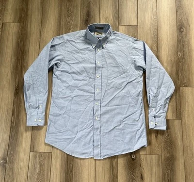 Camisa Bill Blass Para Hombre 16 34/35 Azul Claro Abotonada Manga Larga Bolsillo Informal Foto 1 de 4