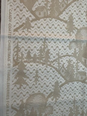 Thimbleberries Candy Coated Christmas Holiday Quilt Fabric tan cream 2/3 yd - Image 1 of 2