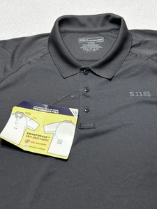 5.11 Tactical Performance Polo Mens XL Grey Short Sleeve Smartweave Shirt NWT - Picture 1 of 8