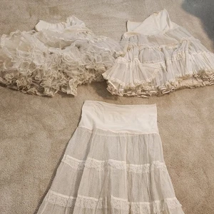 Vintage Crinoline Petticoats Lot Of 3 Party Wedding Square Dancing - Picture 1 of 24