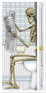 Beistle Scheletro Copriporta Bagno Accessorio per Feste - Foto 1 di 1