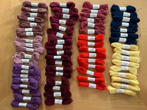 Lot of 68 x VTG Appleton Bros Ltd, London 100% Wool 2 Ply Crewel Tapestry Skeins - Picture 1 of 10