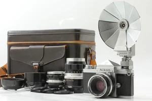 S/N 6400076 ! ALL 9 Blades [N MINT ] Nikon F + 5cm & 13.5cm & 2.8cm From Japan - Picture 1 of 15