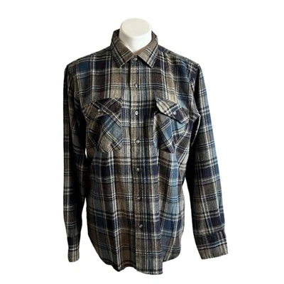 Shelter Bay by Arrow Plaid Shirt Mens Sz M Wool Blend Flannel Vintage Button Up  - Image 1 of 4