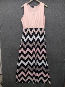 Demetory Women`s Boho Empire Chevron Tank Top Casual Maxi Long Dress 2XL - Picture 1 of 10