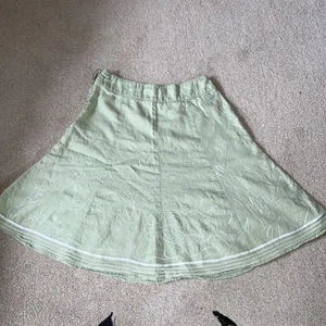 Tu flared green linen skirt Size 12 - Picture 1 of 6