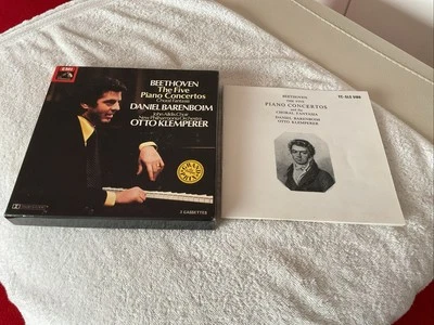 Beethoven The Five Piano Concertos - Cassette Album Box Set 3 Tapes RARE 1968 - Image 1 of 4