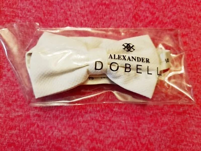 PAJARITA DE HOMBRE VINTAGE AUTÉNTICA ALEXANDER & DOBELL ALGODÓN BLANCO SÓLIDO Foto 1 de 2