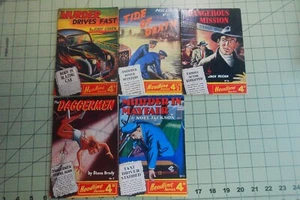 SELTENES LOT VON 5 HEADLINE SERIE 4d 40'S BRITISH HARDBOILED MYSTERY PB - Bild 1 von 2