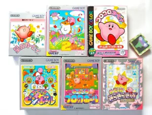 Lote 6 GB Kirby 1 2 Pin Block Ball Korokoro Star Stack Nintendo Game Boy Japón - Imagen 1 de 24