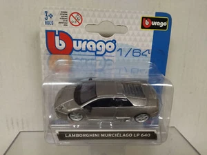 LAMBORGHINI MURCIELAGO LP 640 SILVER 1:64 BBURAGO - Imagen 1 de 2