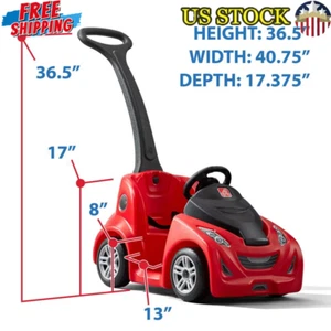 Push Car Toddler Toy Kids Child Pedal Cars Ride-on Outdoor Sturdy Funny Red New - Picture 1 of 5