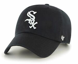 Chicago White Sox '47 Clean Up Adjustable Cotton Hat- BLACK MLB ~FREE SHIP
