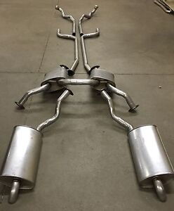 1963 LINCOLN DUAL EXHAUST SYSTEM, ALUMINIZED WITH RESONATORS