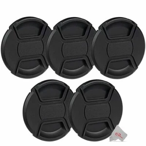 5x 52mm Center Pinch Snap On Lens Cap Front Dust Cover for SLR Mirrorless Camera - Picture 1 of 3