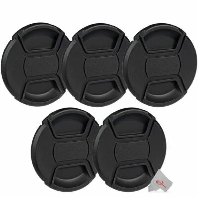 5x 52mm Center Pinch Snap On Lens Cap Front Dust Cover for SLR Mirrorless Camera - Image 1 of 3