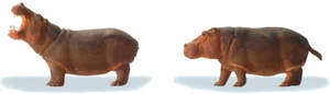 Animales a escala HO - 20373 - hipopótamos - Imagen 1 de 1