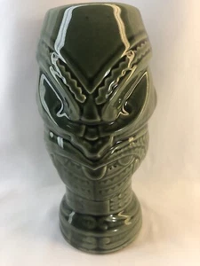 TIKI Hawaiian Dynasty Warrior Mug Vase DW136G Green Head Hunter Decor Aloha - Picture 1 of 8