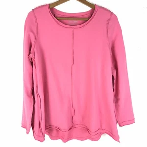 Neon Buddha Small Pink Yoga Pullover Sweatshirt - Picture 1 of 4