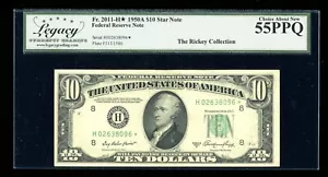 DBR 1950-A $10 FRN St. Louis STAR Fr. 2011-H* Legacy 55 PPQ Serial H02638096* - Picture 1 of 2