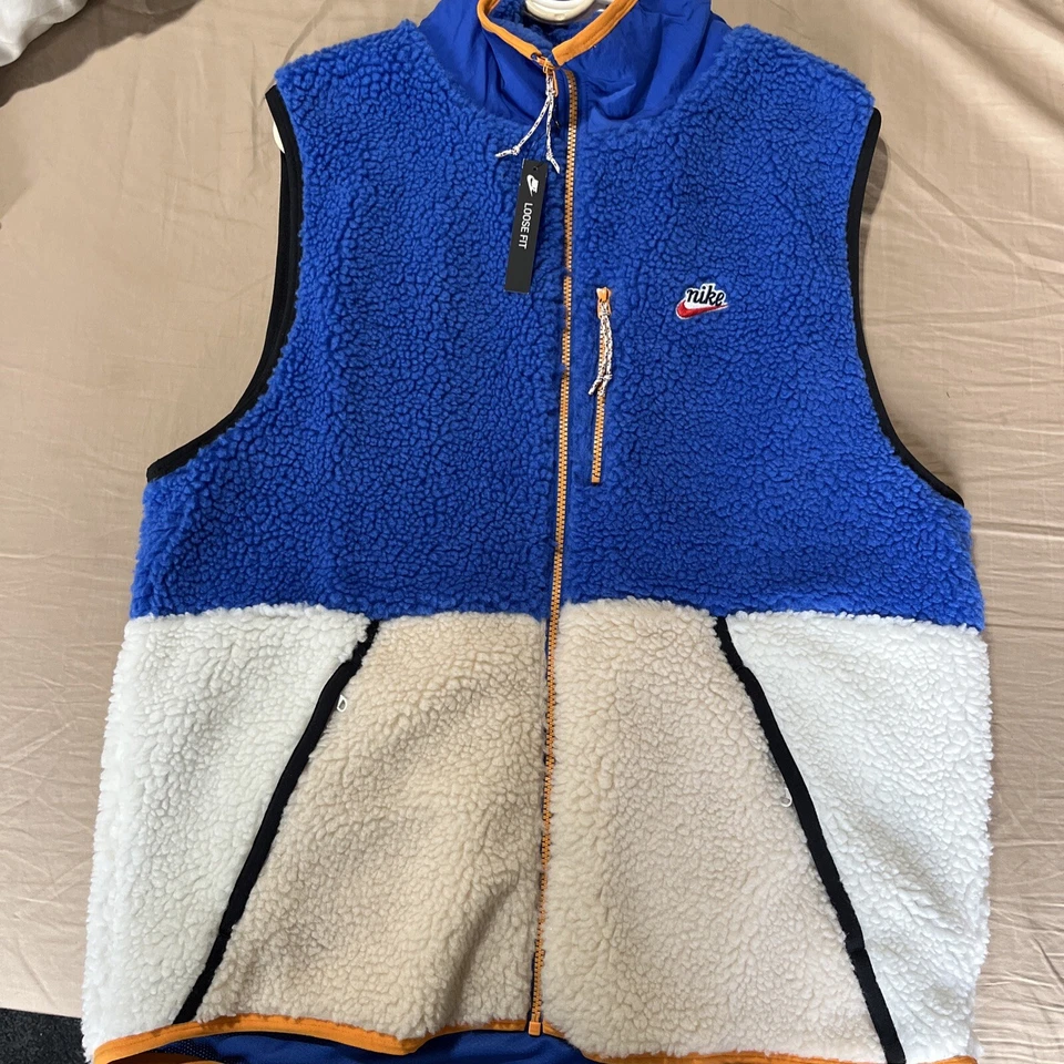 Nike NSW Sherpa Fleece Vest Sz Large 100 Authentic Cd3142 480