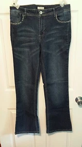 Jeans donna taglie forti 13/14 F L taglio stivaletto elasticizzato blu jeans - Foto 1 di 4