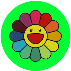 Takashi Murakami Complexcon PINTRILL - XL Rainbow Flower 5-Inch Enamel Pin TMKK - Picture 1 of 3