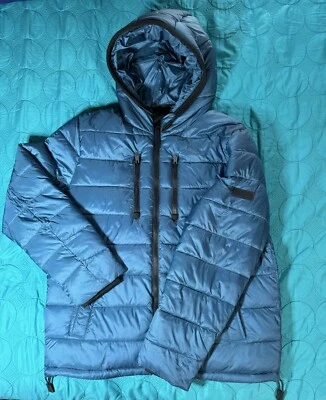 Lucky Brand Nylon Hooded Quilted Puffer Jacket Size L Large YLHK244 Legion Blue - Image 1 of 4