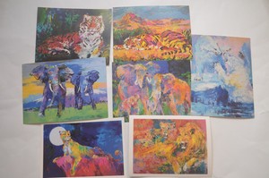 Lot of (7) Animal Promotional Art Prints Photo Cards Postcards LeRoy Neiman