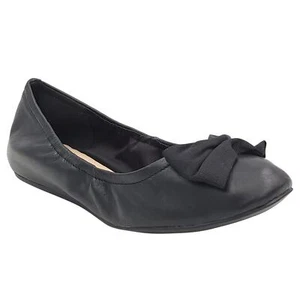 Isaac Mizrahi Live Women Sprinkle Ballet Flats Size US 9.5M Black Leather - Picture 1 of 5