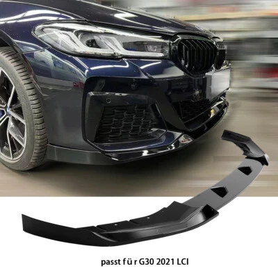 Frontlippe Sport Spoilerlippe passend für BMW 5ER G30 2020 LCI glanz schwarz - Bild 1 von 2