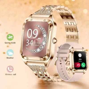 Reloj inteligente para mujer 1,57" Bling Fitness teléfonos Android e IOS esfera y respuesta - Imagen 1 de 6