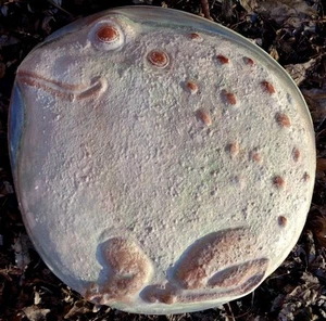 Fat Frog stepping stone plastic mold plaster concrete mould 12" x 11" x 1.5 - Picture 1 of 3
