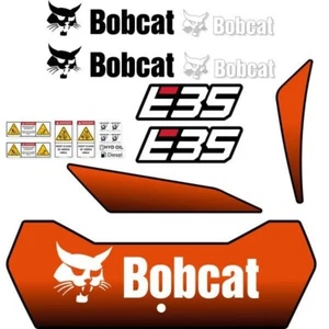 Kit de calcomanías Bobcat E35 - Kit de calcomanías repro para mini excavadora del mercado de accesorios - Imagen 1 de 1