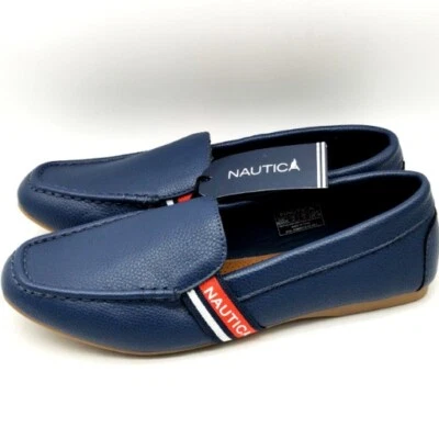 Zapatos Nautica para mujer 8 mocasines Walburton azul imitación cuero sin usar, puntera sin cordones planos Foto 1 de 4